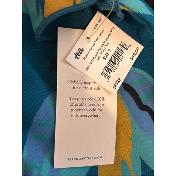 Girls Flutter Macaws Dress Size 7 - Picture 4 of 4